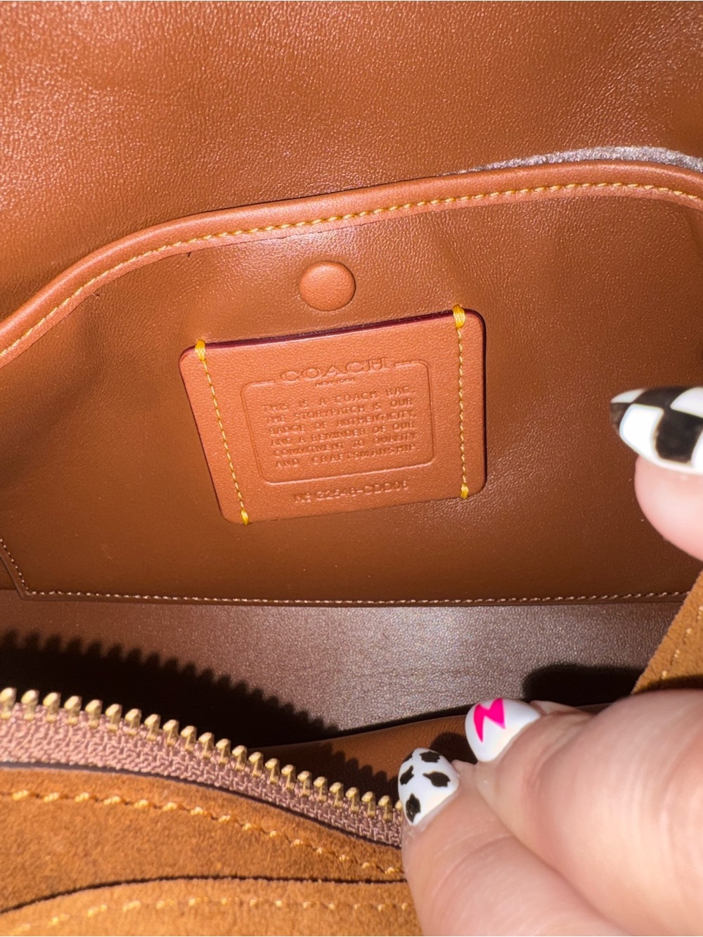 Coach Lola Shoulder Bag in Warm Brown Suede - Picture 5 of 5